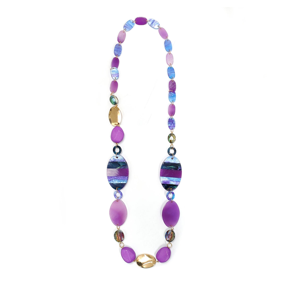 Beaded Pabbles Chain Necklace