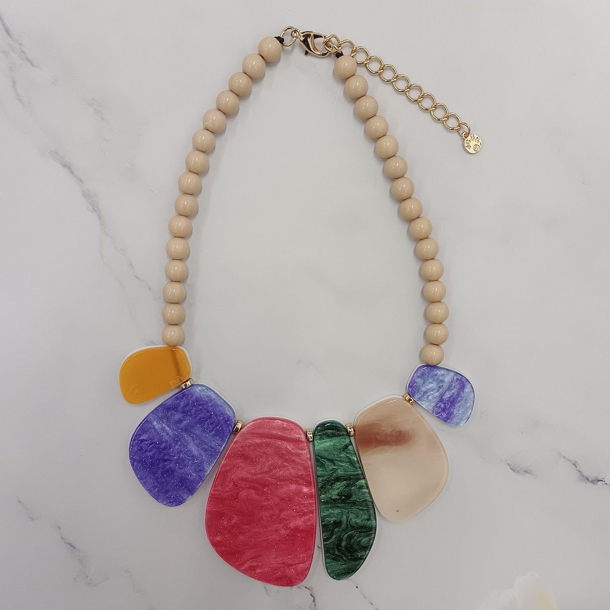 Long Stones Shape Necklace