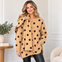 Oversized Polka Dot Knit Jumper & Reversible Scarf 2 Piece Set