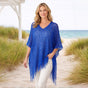Lightweight Crochet Knit Cover Up Poncho | One Size Fits UK 10–24