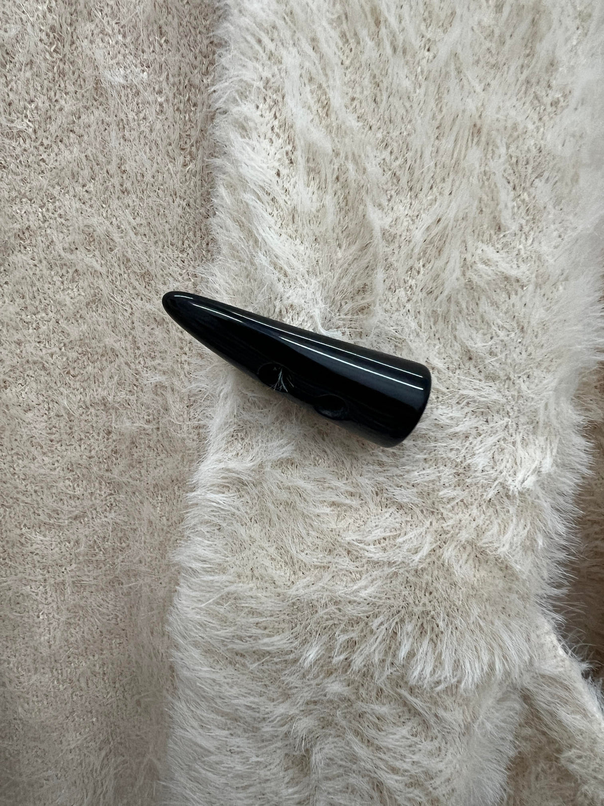 Super Soft Fluffy Long Cardigan – V-Neck Toggle Button