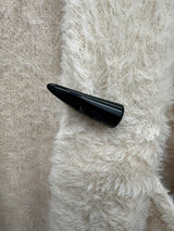 Super Soft Fluffy Long Cardigan – V-Neck Toggle Button