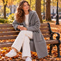 LONG CARDIGAN WITH LARGE HOODIE