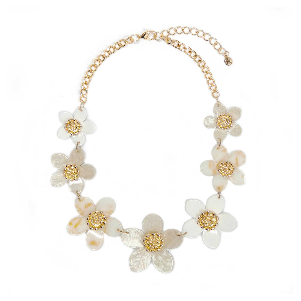 Daisy Flowers Short Necklace