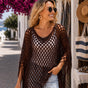 Summer Metallic Crochet Cover-Up – One size fits all UK 8–24