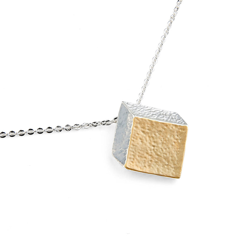 Cubic Enamel Pendant - Silver (AS17115)