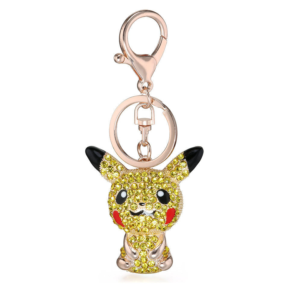 Pikachu Diamante Keyring - Rose Gold