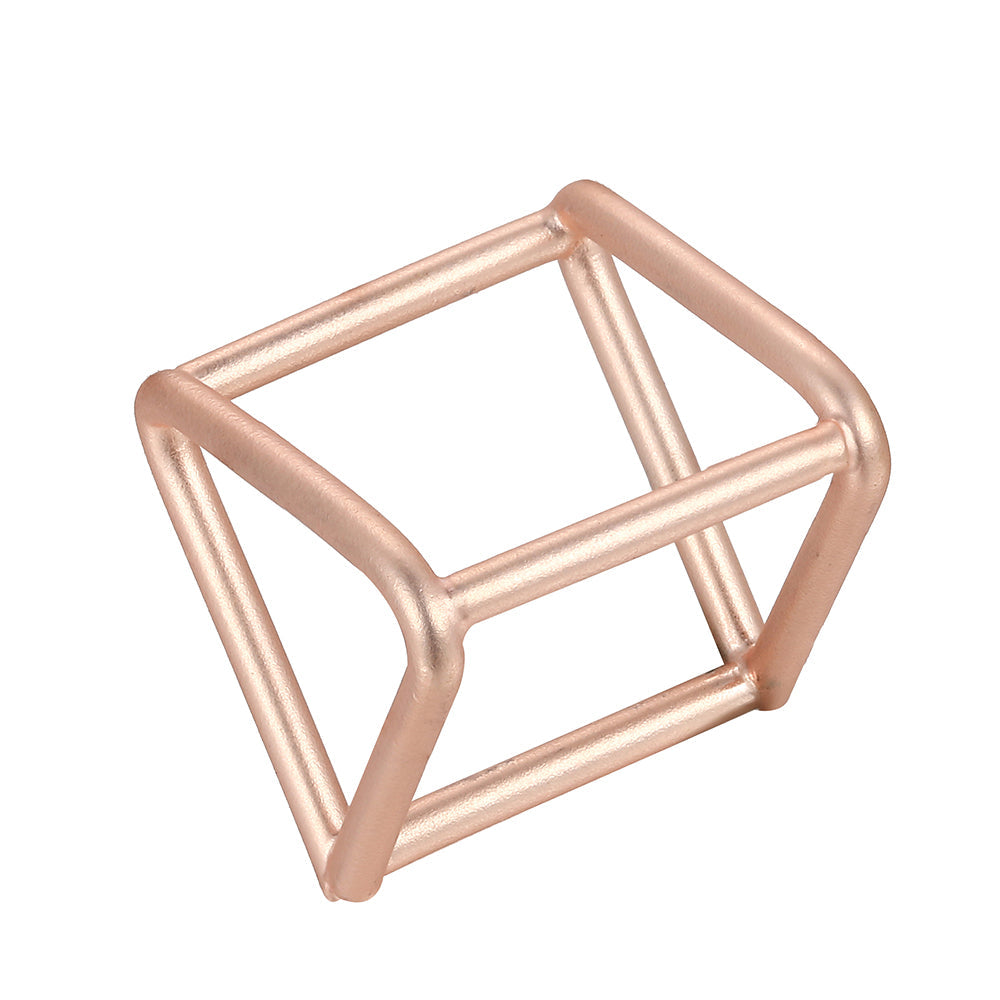 Geometric 3D Triangle Ring - Rose Gold (Matte Finish)