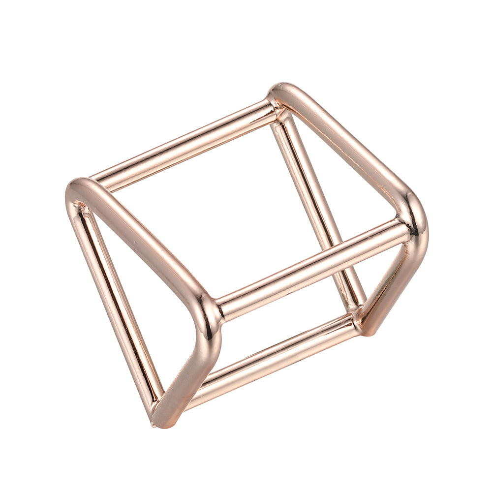 Geometric 3D Triangle Ring - Rose Gold (Gloss Finish)