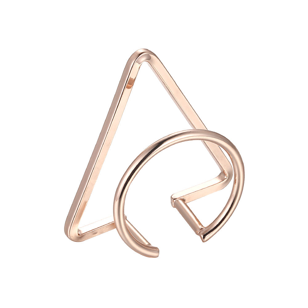 Geometric Triangle Ring - Rose Gold (Gloss Finish)