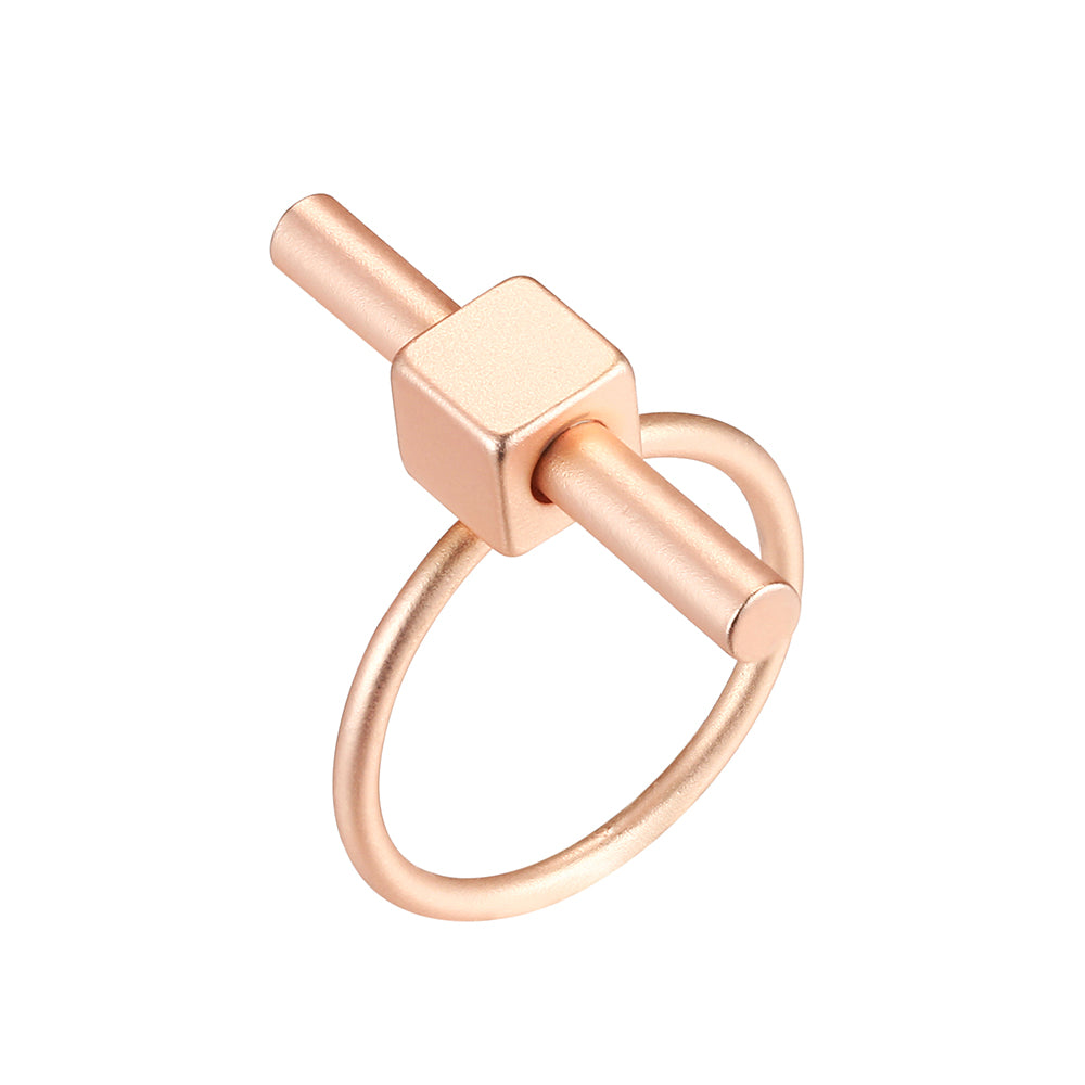 Vertical Bar Ring - Rose Gold (Matte Finish) – Yokos Fashion