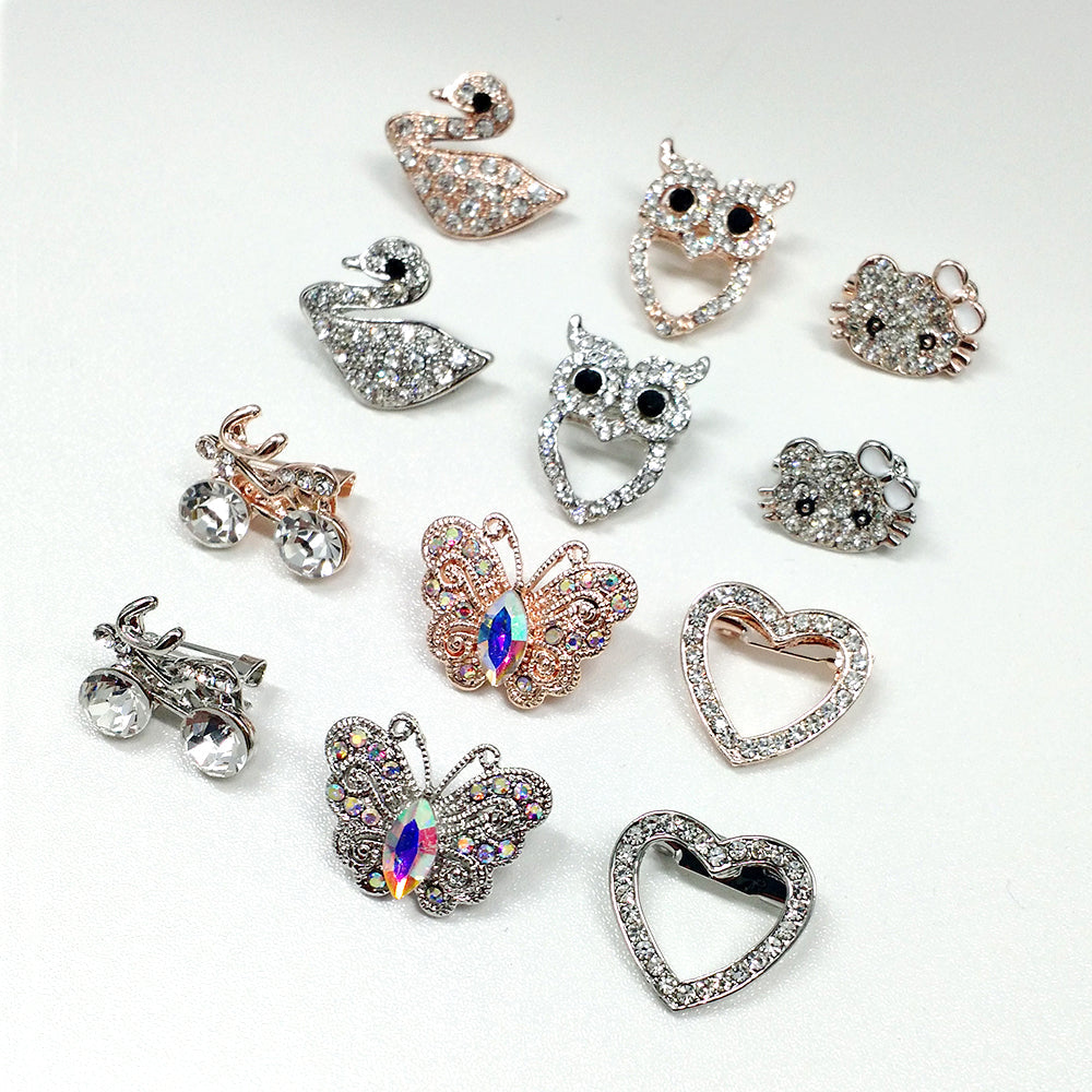 12 Mixed Brooches - Mix (LE2605010MX)