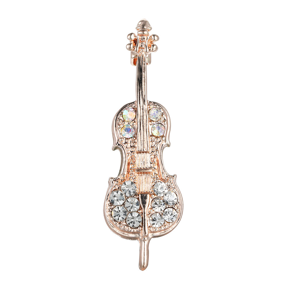 Violin Brooch - Rose Gold