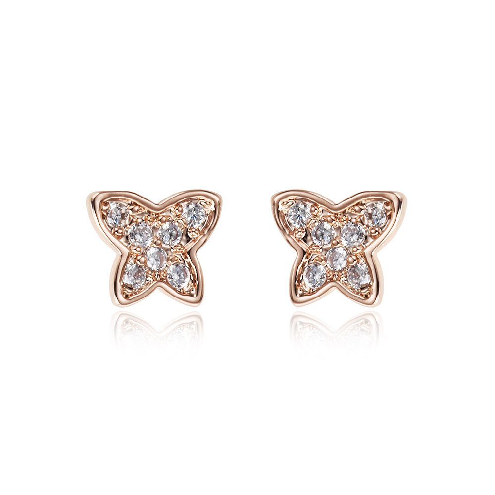 Comic Style Star Stud Earrings - Rose Gold (ME17121RG)