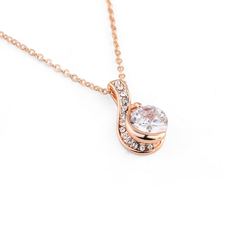 Sparkle Twist Pendant - Rose Gold