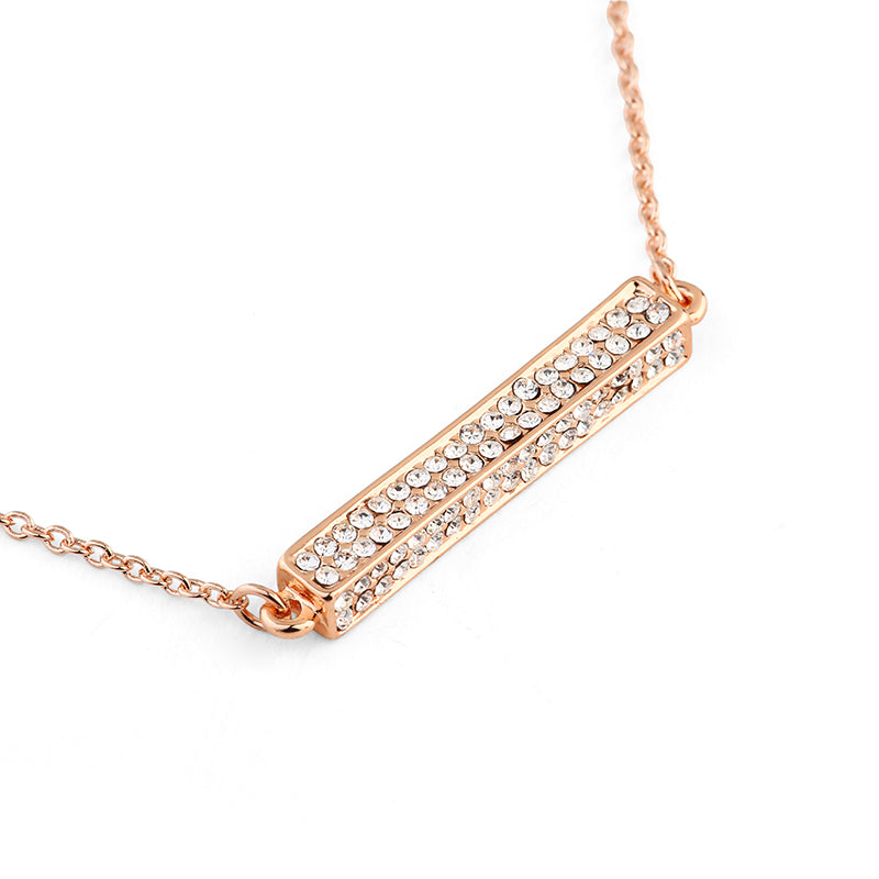 Rectangular Tube Pendant - Rose Gold