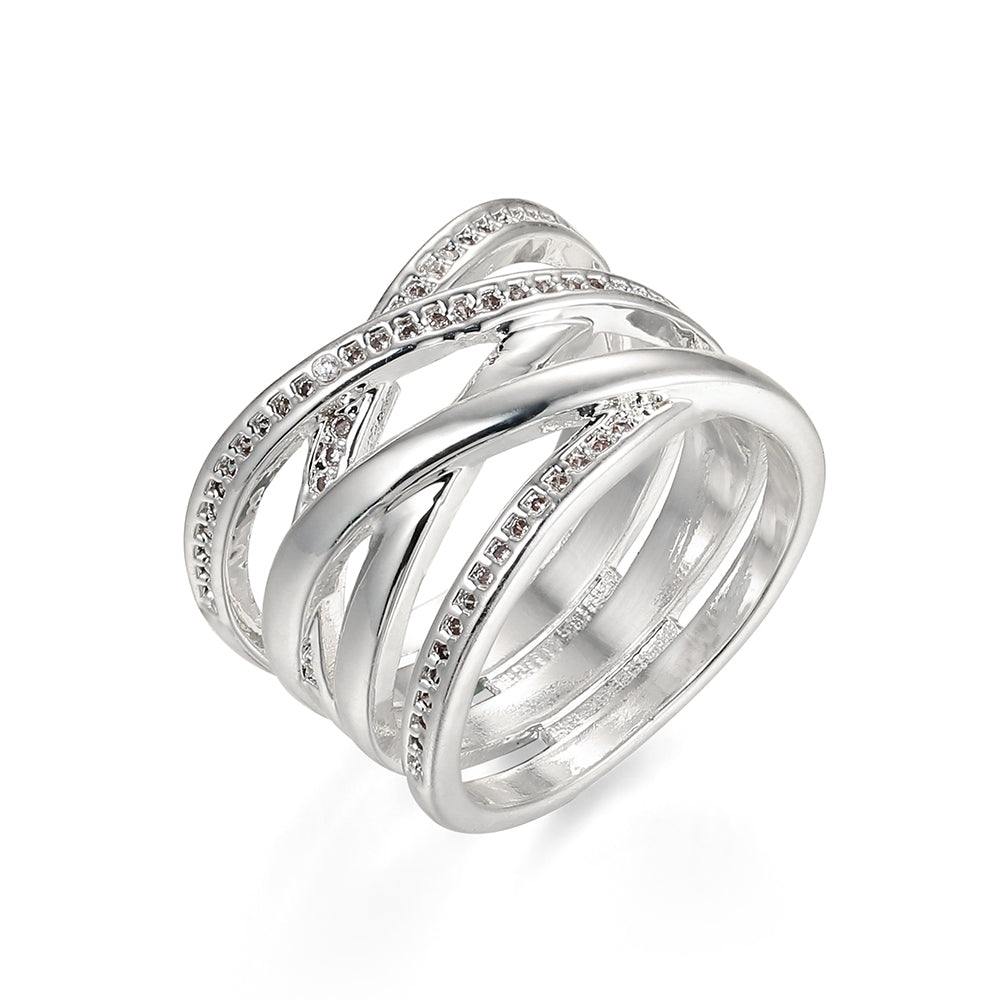 Criss-Cross Wrap Ring - Silver (MG18004SL)