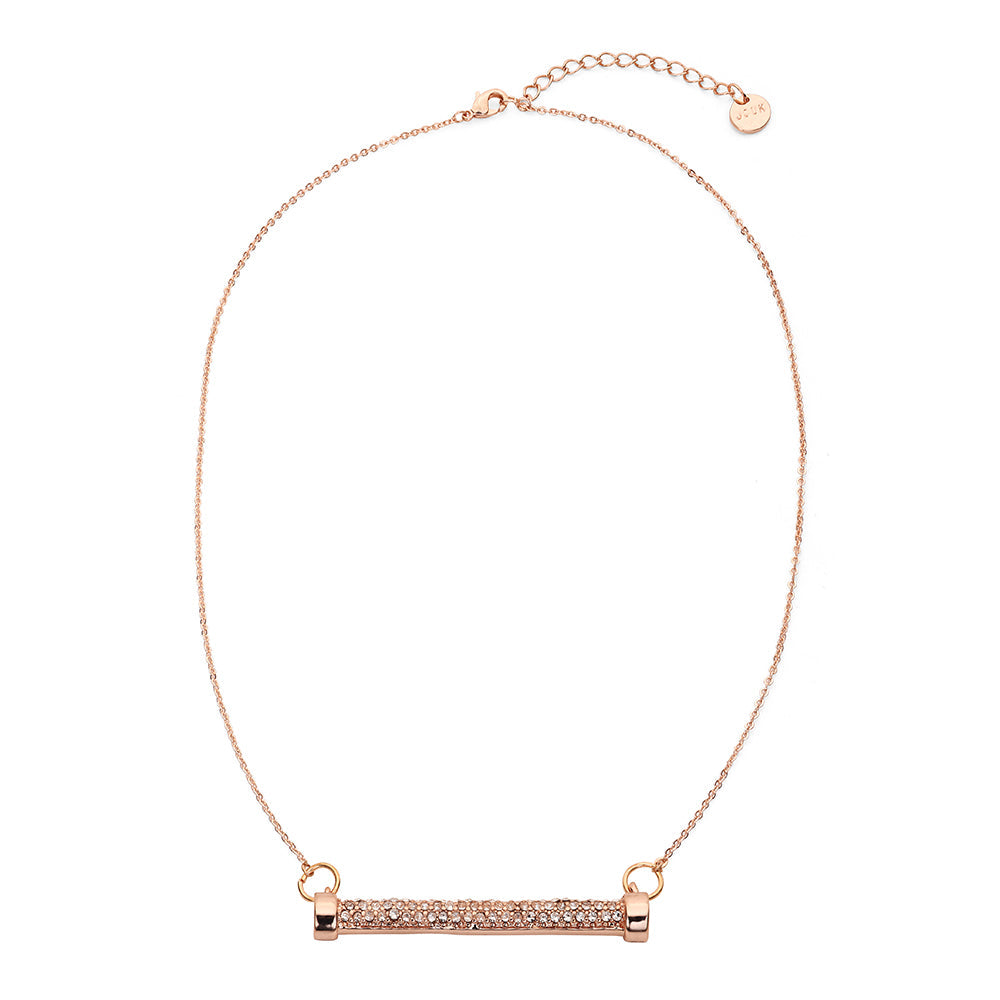 Tube Bar Pendant - Rose Gold