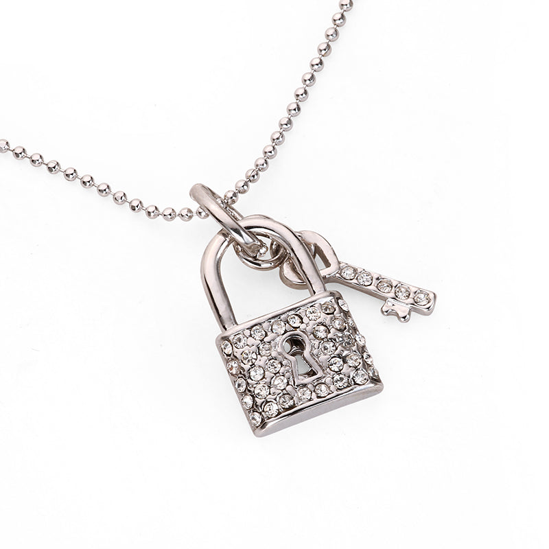 Lock and Key Pendant - Silver