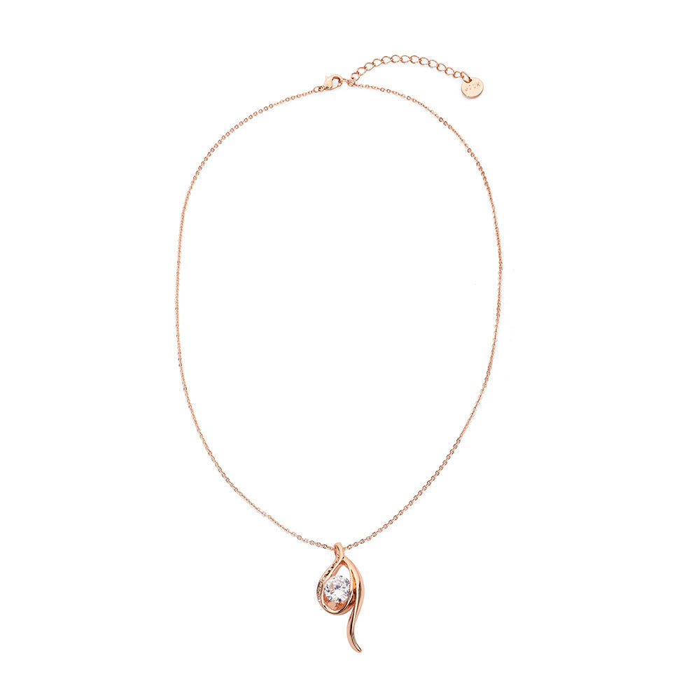 Pearl Twist Pendant - Rose Gold