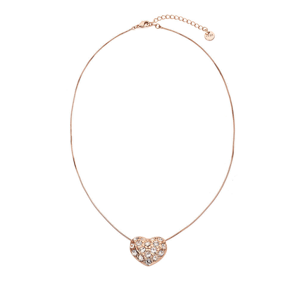 Sparkle Heart Pendant - Rose Gold