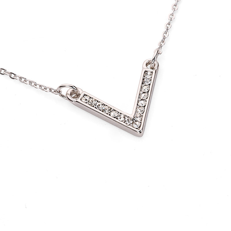 V Shape Pendant - Silver