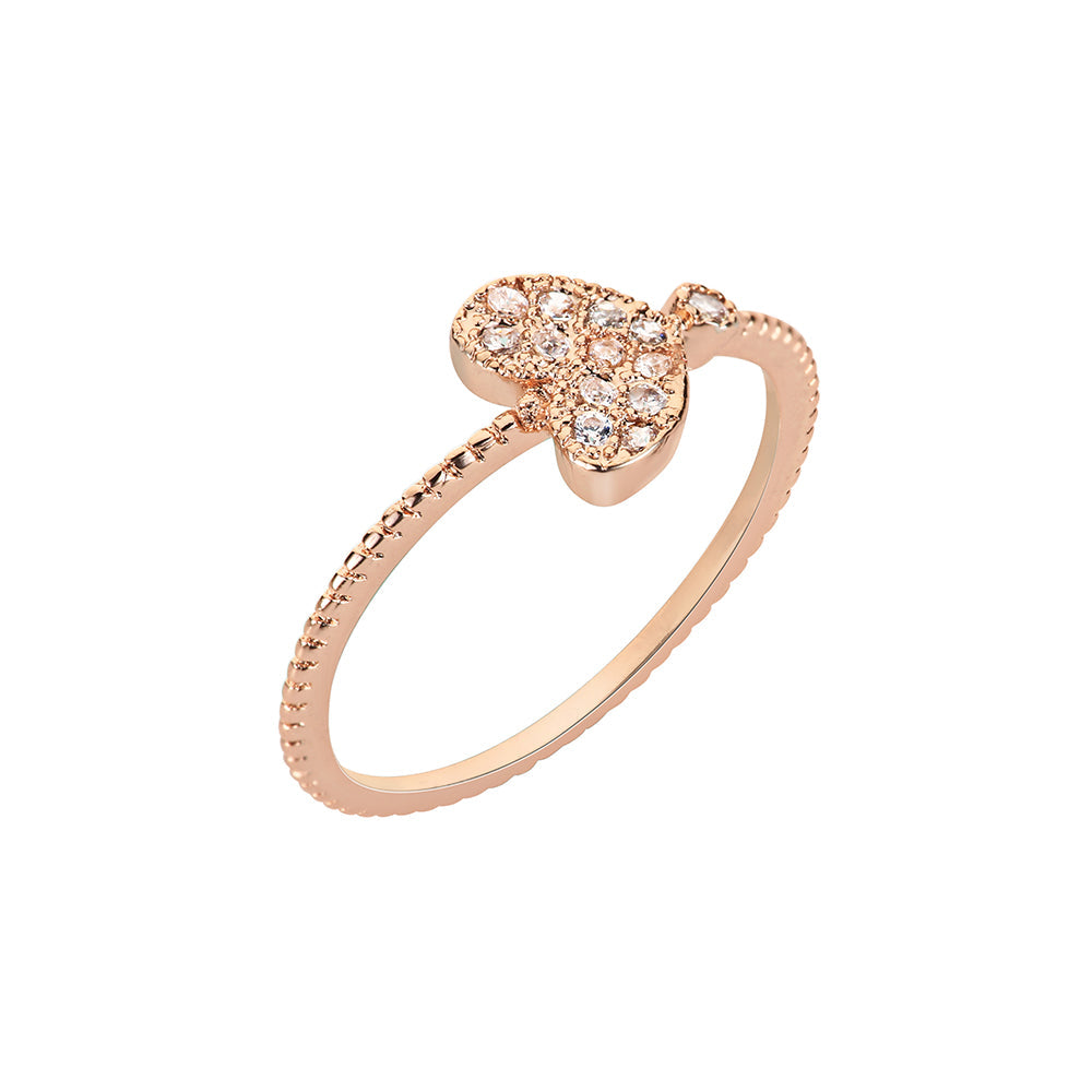 Glitz Heart Ring - Rose Gold