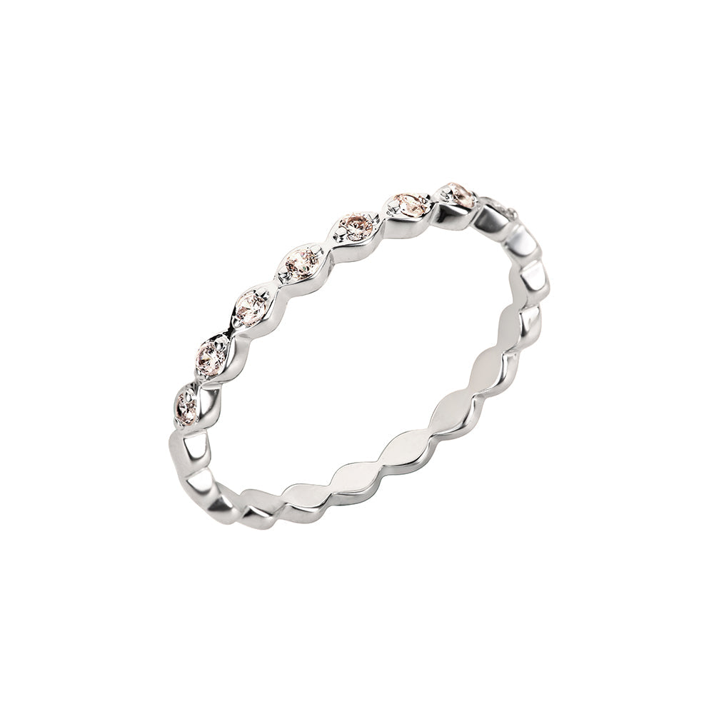 Diamante Band Ring - Silver