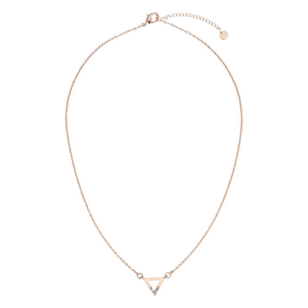 Open Triangle Pendant - Rose Gold