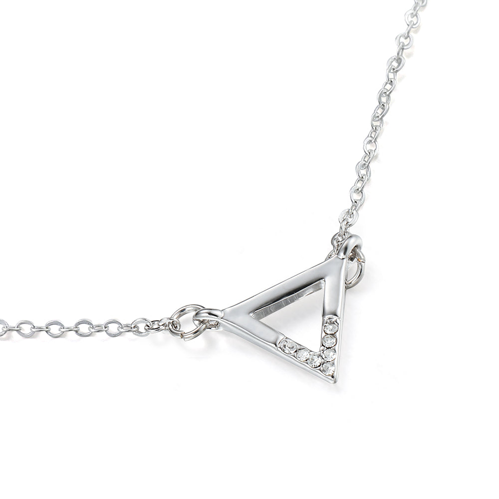 Open Triangle Pendant - Silver