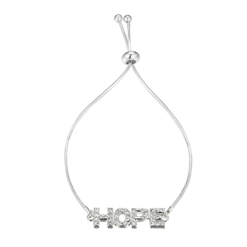 'Hope' Slider Bracelet - Silver