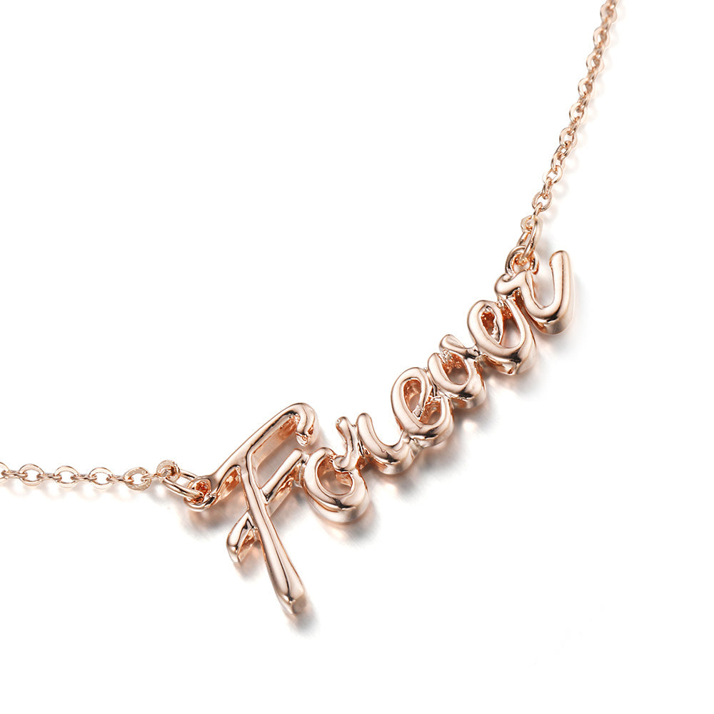 'Forever' Pendant - Rose Gold