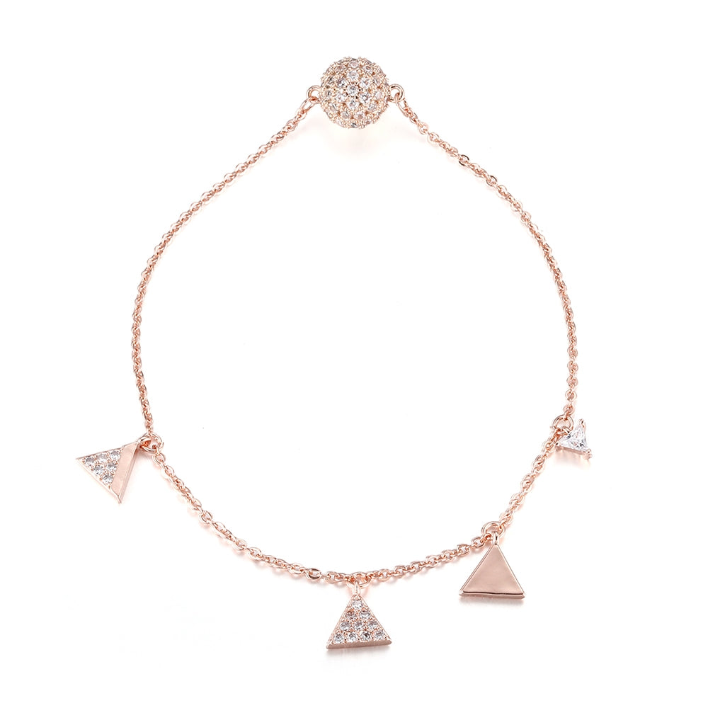 Triangles Charm Bracelet - Rose Gold (MS18047RG)