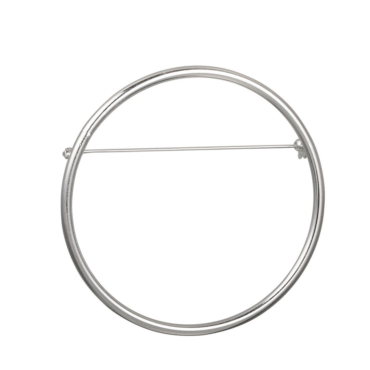 Circle Hoop Pin Brooch - Silver (XY18053SL)