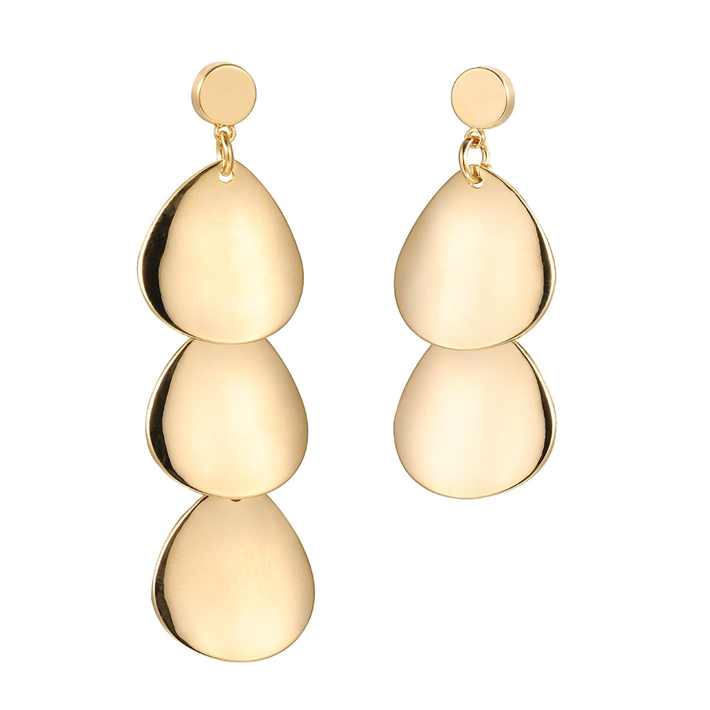 Asymmetrical Drop Earrings - Gold (ZX18017GD)