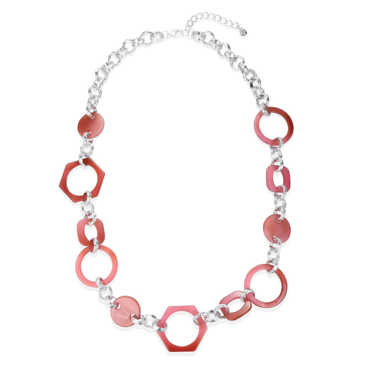 Red Gradient Effect Link Pendant Chain Necklace YA12021RED