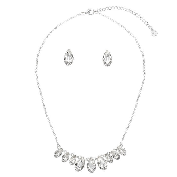 Nested Luxurious Necklace Set - Silver (YC28012SLR)