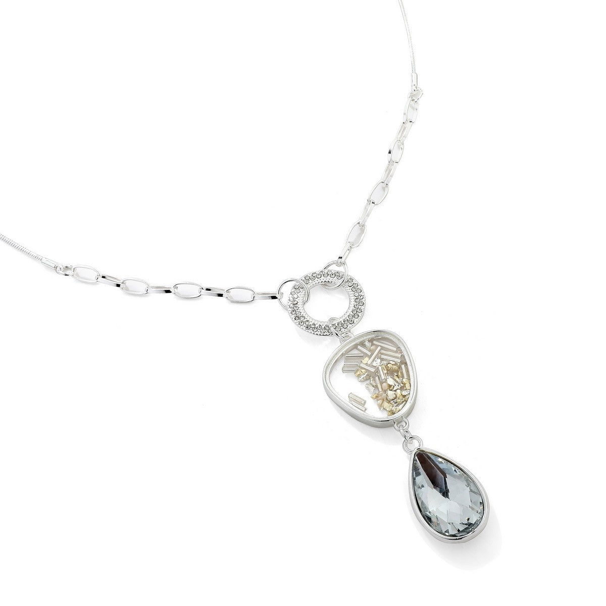 Necklace - Silver (YD10076SLR)