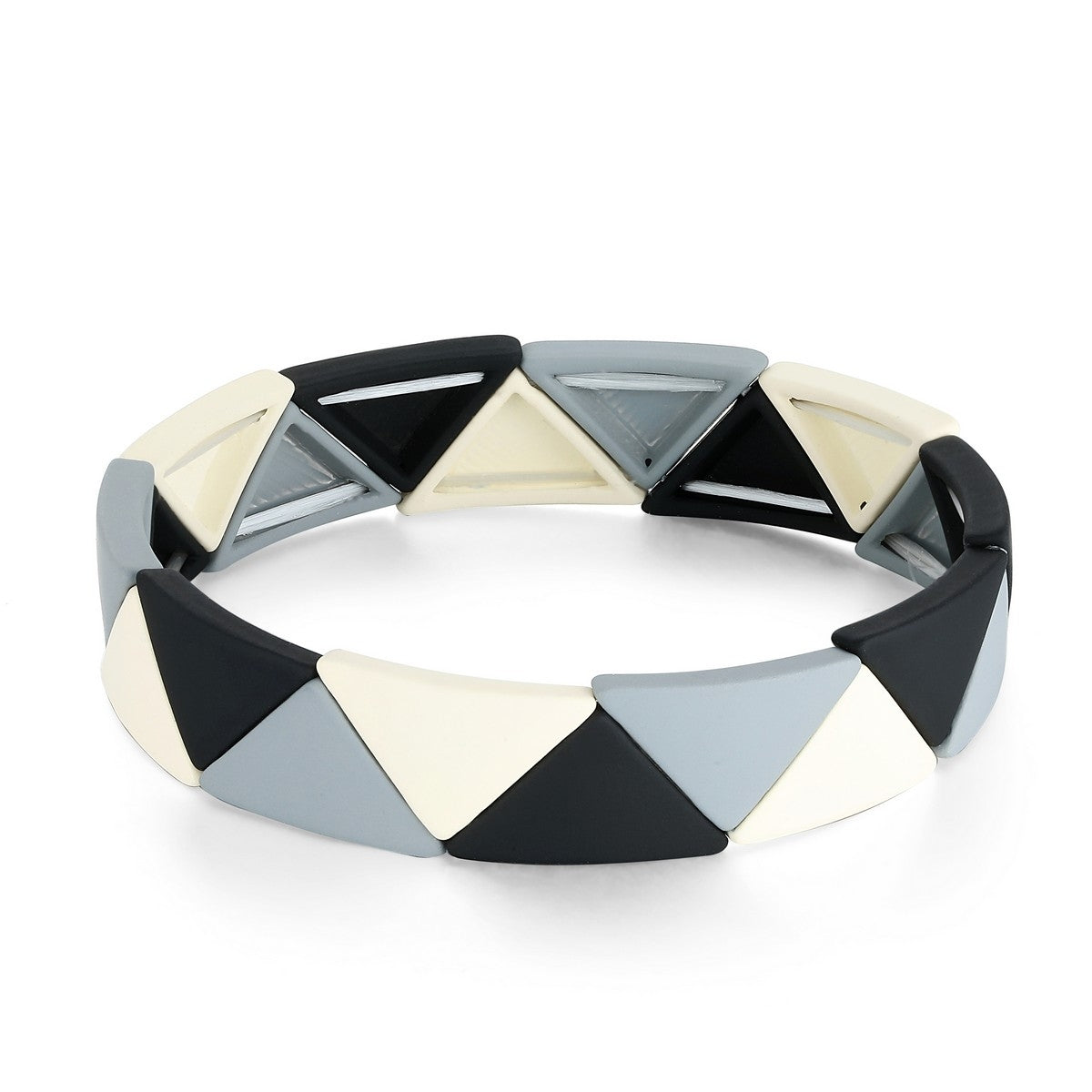 Stretch Bracelet - Black-White-Grey (YD10904BKW)