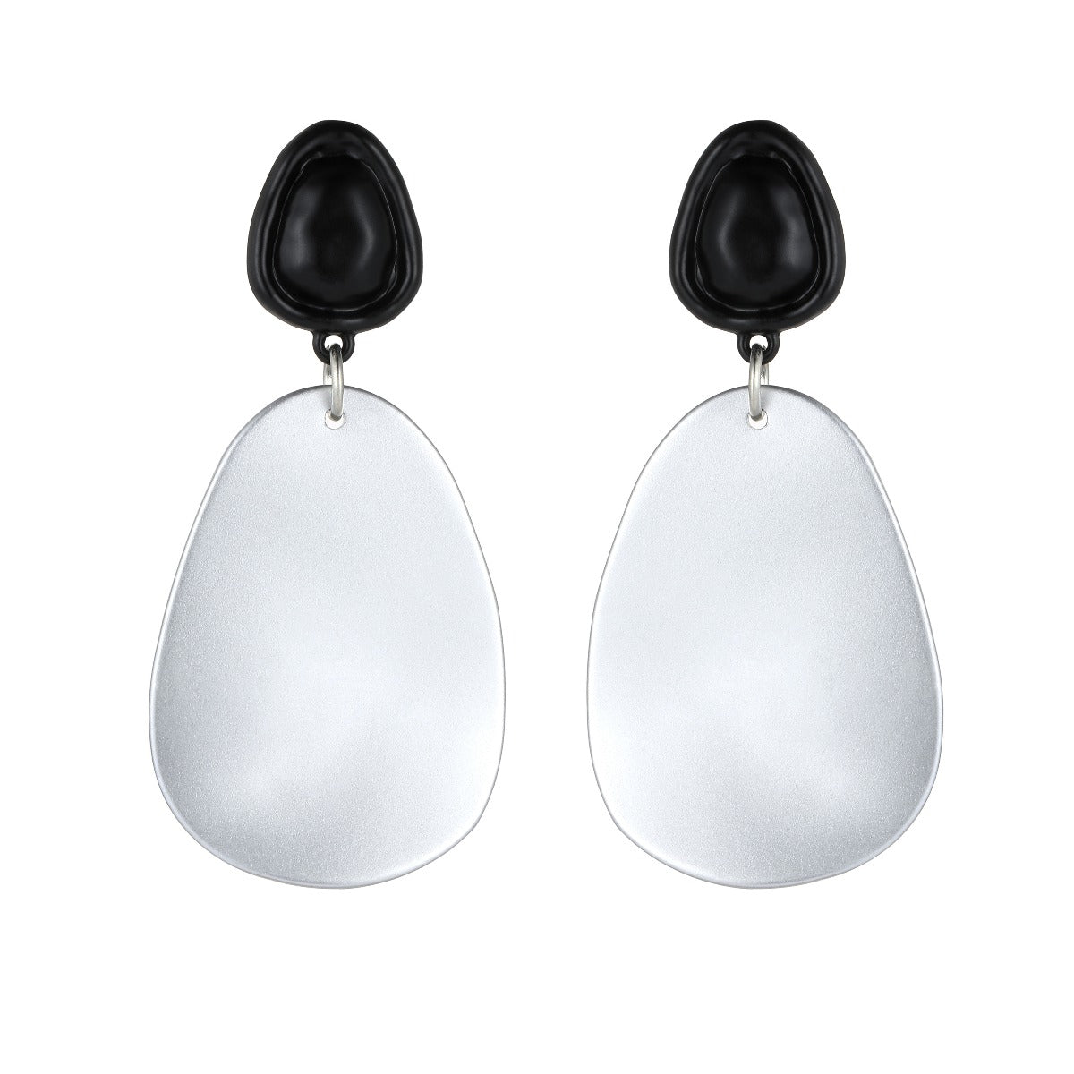 Plain Silver Abstract Fashion Earrings  YD20851SLR