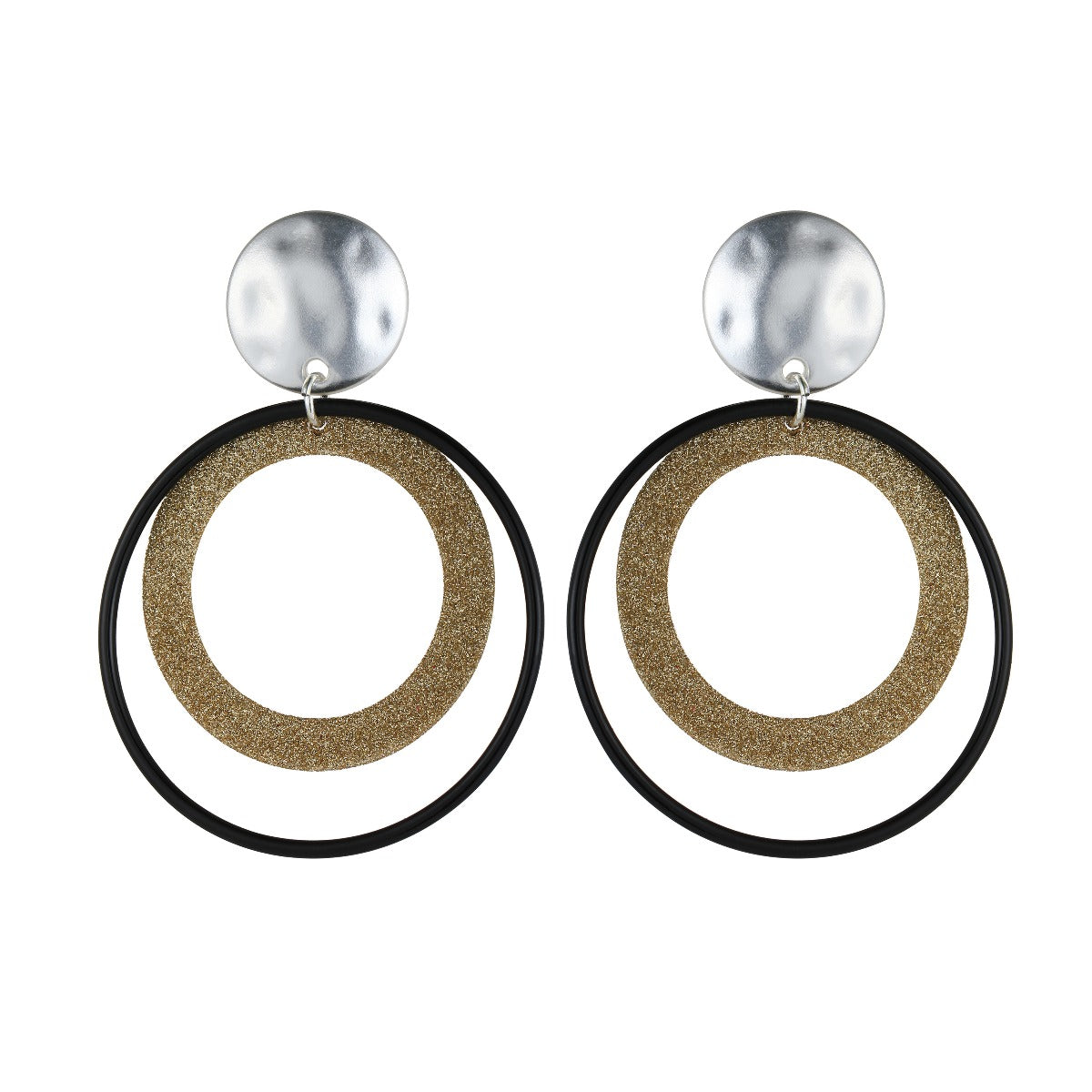 Simple Double Ring Fashion Earrings YD20857MIX