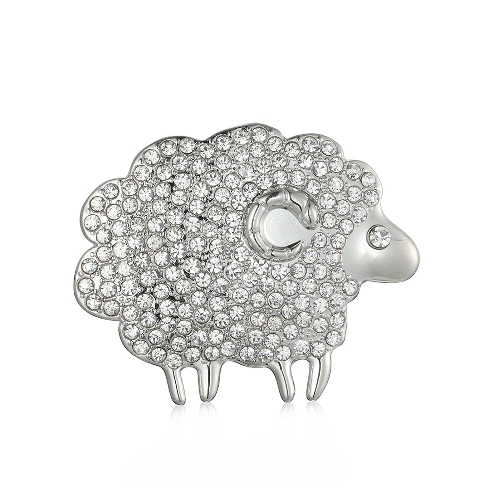 Little Sheep Magnetic Silvery Brooch YD21710SLR