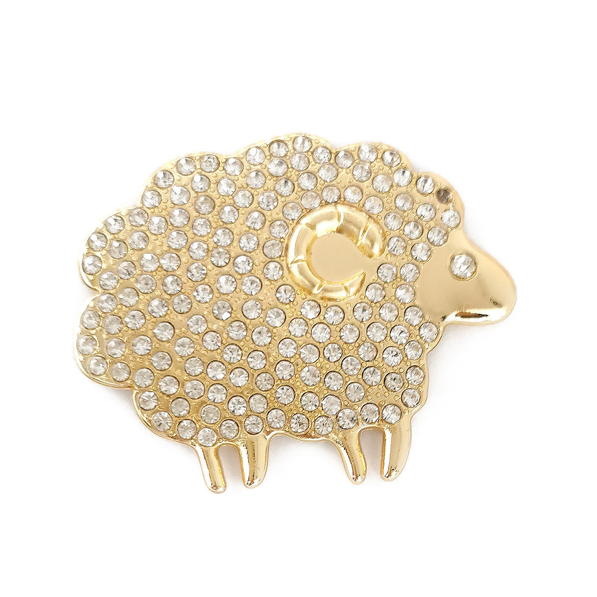 Little Sheep Magnetic Gold Tone Brooch YD21710YGD