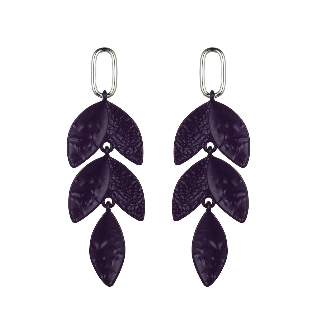 Navy Leaf-Style Fashion Earrings YD21805NVY