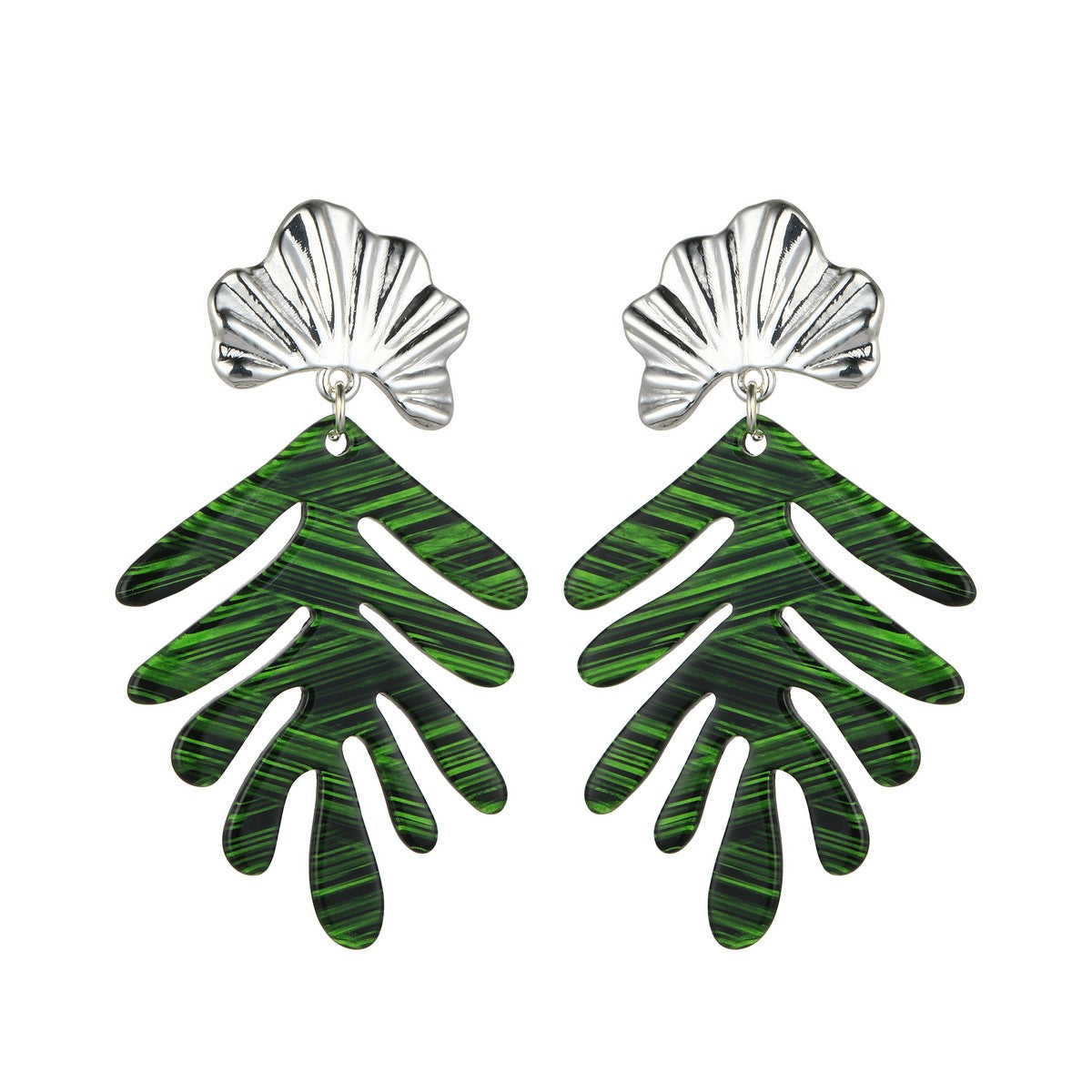 Green Leaf Fashion Earrings YD21807GRN