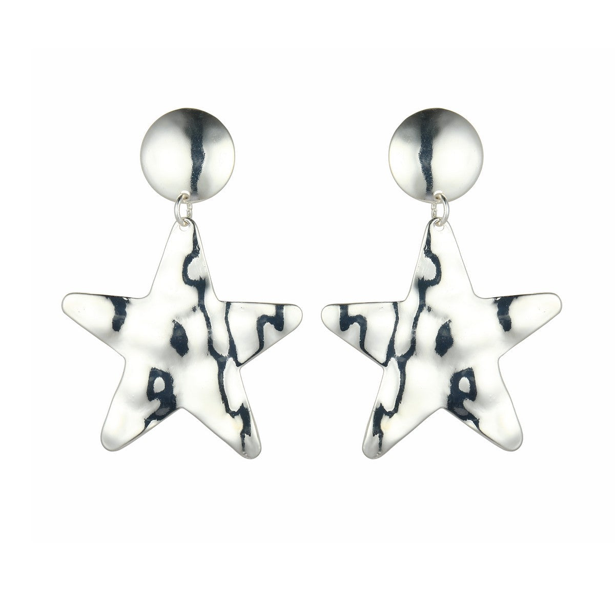 Simple Silver Star Earrings YD21820SLR