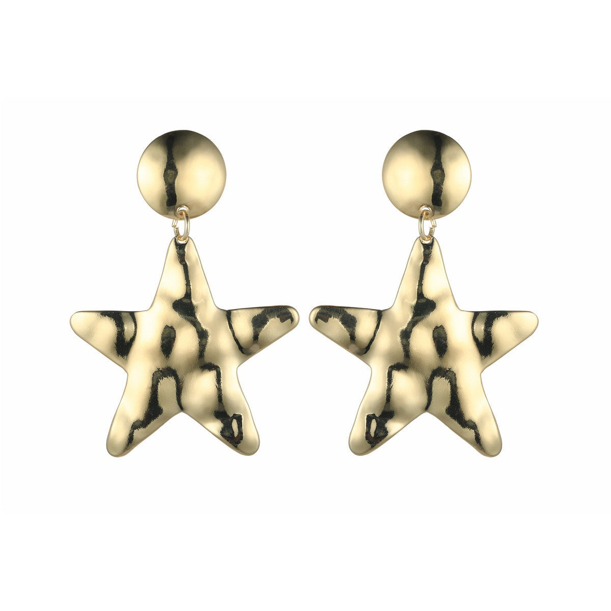 Simple Gold Star Earrings YD21820YGD