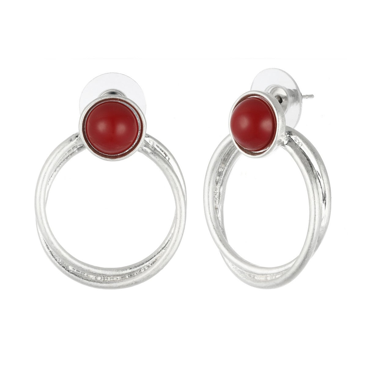 Hoop Earrings - Red (YE19017RED)