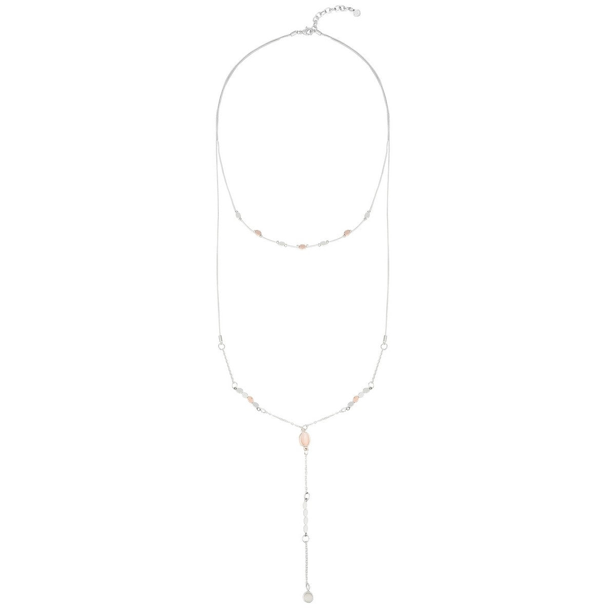 Beads and Stones Drop Long Necklace - Mix (YJ28014MIX)