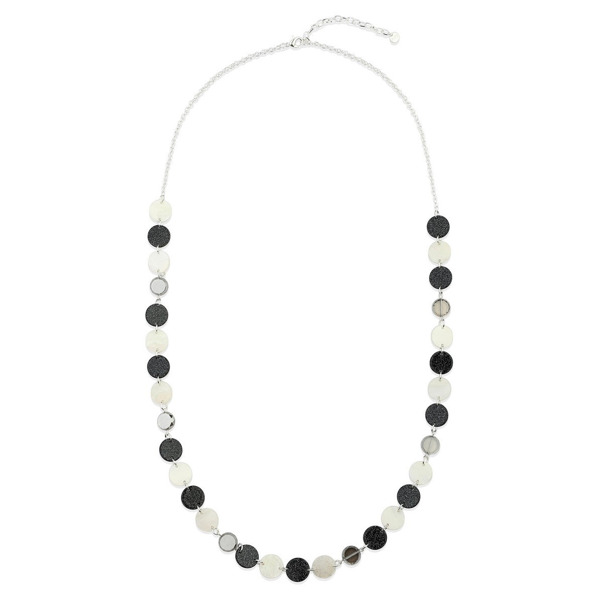 Black and White Simple Beaded Necklace YK21023BKW